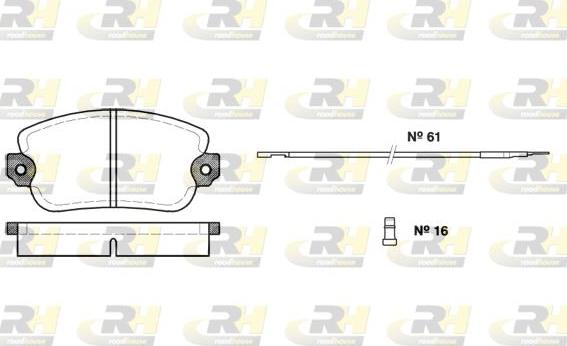 Roadhouse 2024.02 - Тормозные колодки, дисковые, комплект autospares.lv