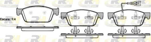 Roadhouse 21440.01 - Тормозные колодки, дисковые, комплект autospares.lv