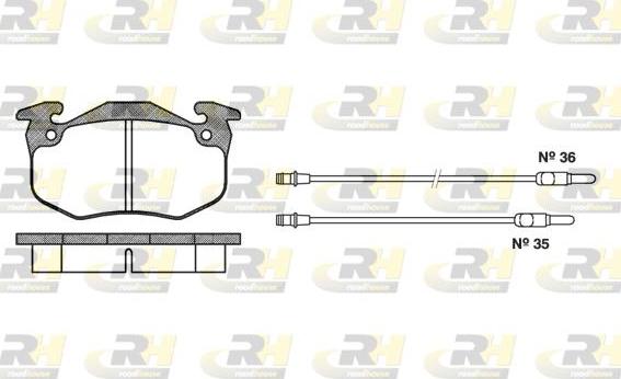 Roadhouse 2144.14 - Тормозные колодки, дисковые, комплект autospares.lv