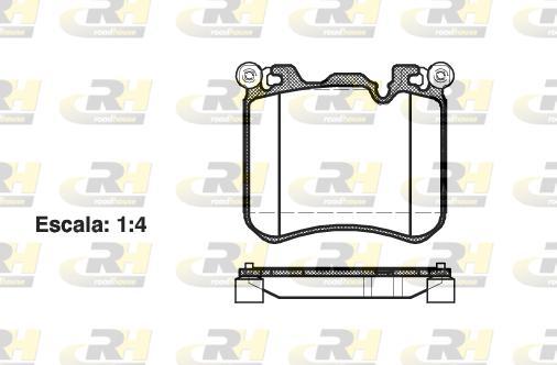 Roadhouse 21413.00 - Тормозные колодки, дисковые, комплект autospares.lv