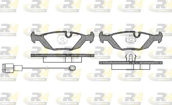 Roadhouse 2155.02 - Тормозные колодки, дисковые, комплект autospares.lv