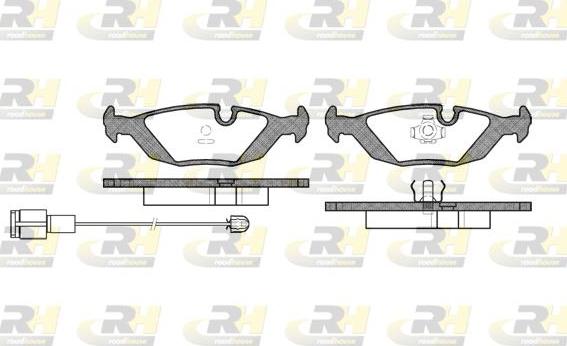 Roadhouse 2155.12 - Тормозные колодки, дисковые, комплект autospares.lv