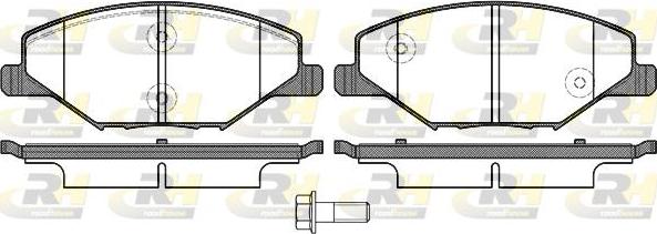 Roadhouse 21553.00 - Тормозные колодки, дисковые, комплект autospares.lv