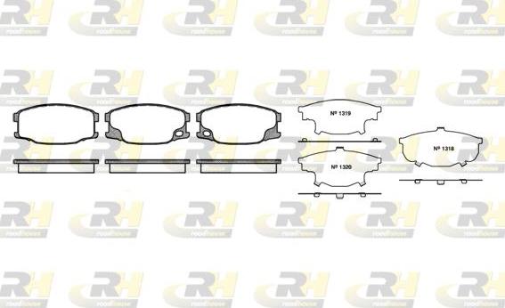 Roadhouse 21037.00 - Тормозные колодки, дисковые, комплект autospares.lv