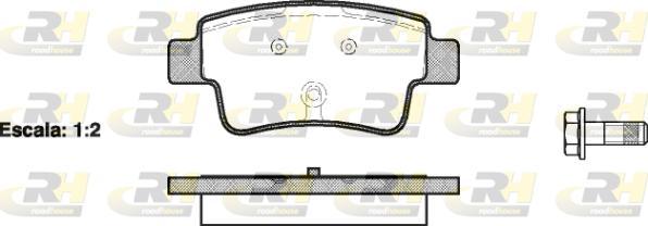 Roadhouse 21198.00 - Тормозные колодки, дисковые, комплект autospares.lv