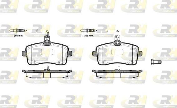 Roadhouse 21102.04 - Тормозные колодки, дисковые, комплект autospares.lv