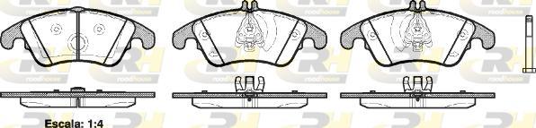 Roadhouse 21304.00 - Тормозные колодки, дисковые, комплект autospares.lv