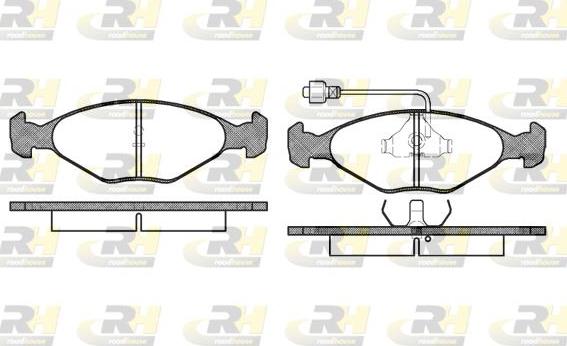 Roadhouse 2124.02 - Тормозные колодки, дисковые, комплект autospares.lv