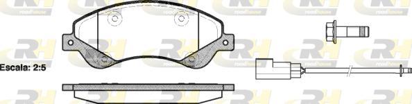 Roadhouse 21251.02 - Тормозные колодки, дисковые, комплект autospares.lv