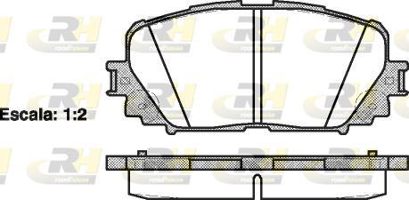 Roadhouse 21258.00 - Тормозные колодки, дисковые, комплект autospares.lv