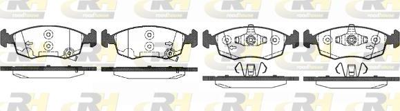 Roadhouse 2172.50 - Тормозные колодки, дисковые, комплект autospares.lv