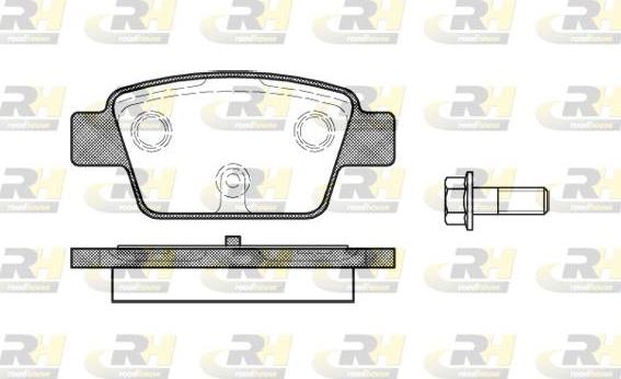 Roadhouse 2861.00 - Тормозные колодки, дисковые, комплект autospares.lv