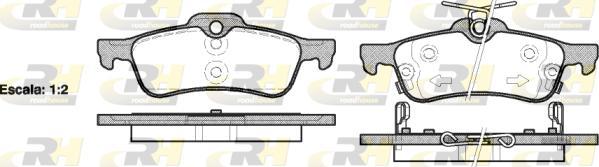 Roadhouse 2862.02 - Тормозные колодки, дисковые, комплект autospares.lv