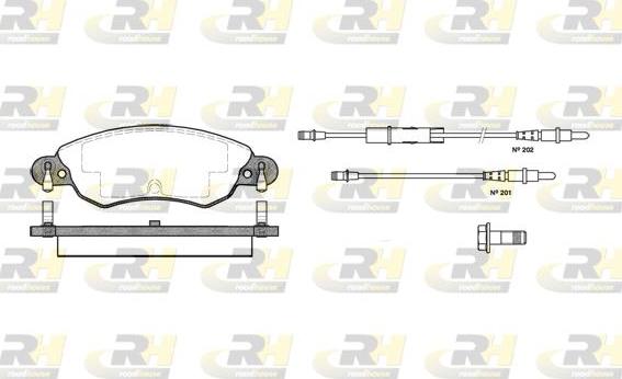 Roadhouse 2829.04 - Тормозные колодки, дисковые, комплект autospares.lv