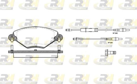 Roadhouse 2828.04 - Тормозные колодки, дисковые, комплект autospares.lv