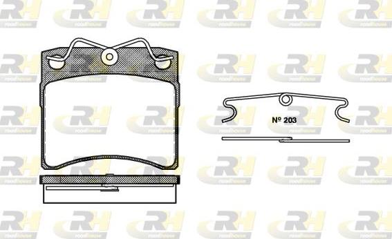 Roadhouse 2385.00 - Тормозные колодки, дисковые, комплект autospares.lv