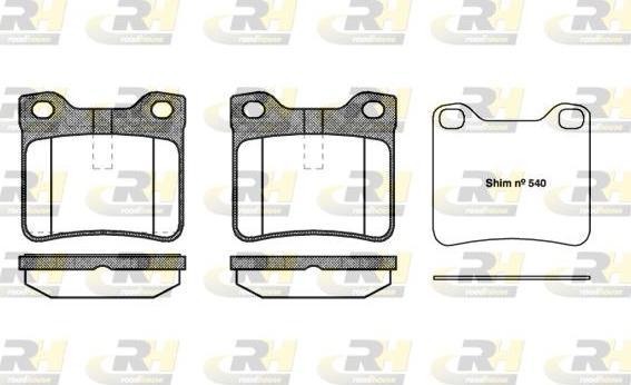 Roadhouse 2321.10 - Тормозные колодки, дисковые, комплект autospares.lv