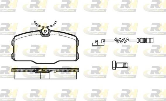 Roadhouse 2207.12 - Тормозные колодки, дисковые, комплект autospares.lv