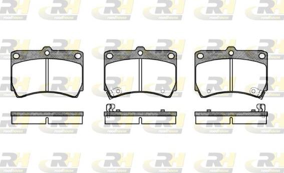 Roadhouse 2212.12 - Тормозные колодки, дисковые, комплект autospares.lv