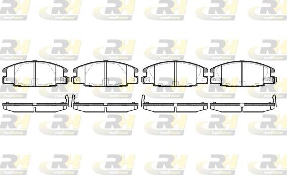 Roadhouse 2238.24 - Тормозные колодки, дисковые, комплект autospares.lv