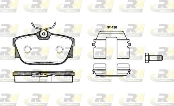 Roadhouse 2767.10 - Тормозные колодки, дисковые, комплект autospares.lv