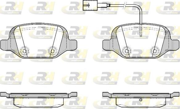 Roadhouse 2727.22 - Тормозные колодки, дисковые, комплект autospares.lv