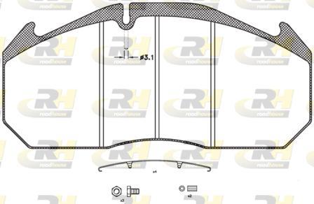 Roadhouse JSX 2506.30 - Тормозные колодки, дисковые, комплект autospares.lv