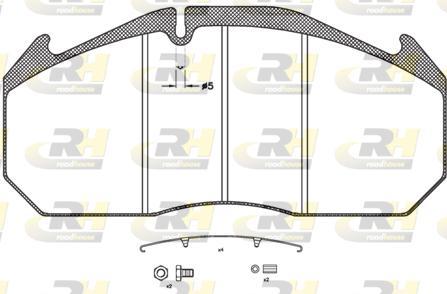 Roadhouse JSX 2506.31 - Тормозные колодки, дисковые, комплект autospares.lv