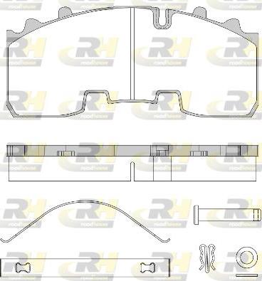 Roadhouse JSX 21556.80 - Тормозные колодки, дисковые, комплект autospares.lv