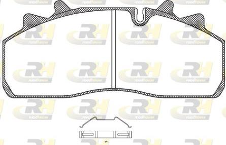 Roadhouse JSX 21254.00 - Тормозные колодки, дисковые, комплект autospares.lv