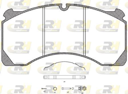 Roadhouse JSX 2847.80 - Тормозные колодки, дисковые, комплект autospares.lv
