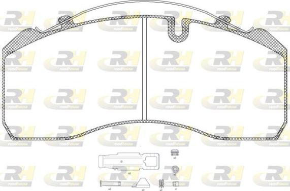 Roadhouse JSX 2814.80 - Тормозные колодки, дисковые, комплект autospares.lv