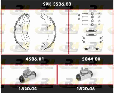 Roadhouse SPK 3506.00 - Комплект тормозных колодок, барабанные autospares.lv