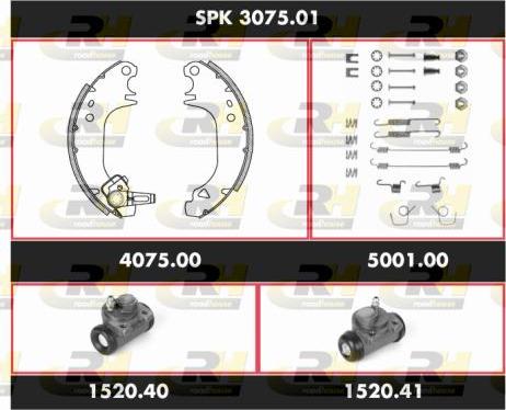 Roadhouse SPK 3075.01 - Комплект тормозных колодок, барабанные autospares.lv