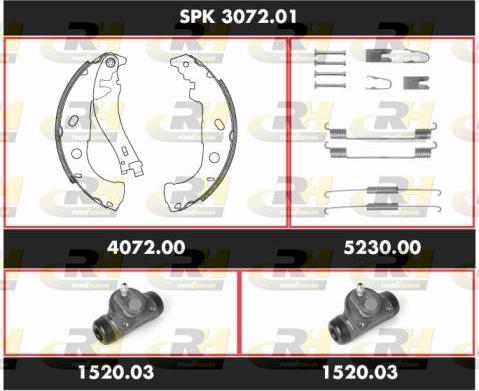 Roadhouse SPK 3072.01 - Комплект тормозных колодок, барабанные autospares.lv