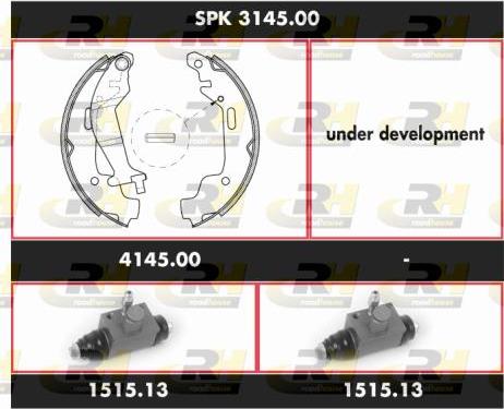 Roadhouse SPK 3145.00 - Комплект тормозных колодок, барабанные autospares.lv