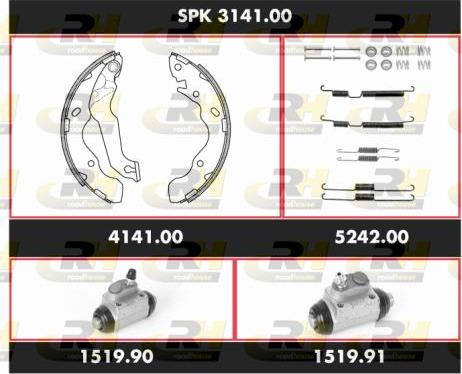 Roadhouse SPK 3141.00 - Комплект тормозных колодок, барабанные autospares.lv