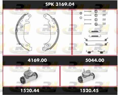 Roadhouse SPK 3169.04 - Комплект тормозных колодок, барабанные autospares.lv