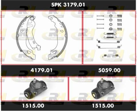 Roadhouse SPK 3179.01 - Комплект тормозных колодок, барабанные autospares.lv