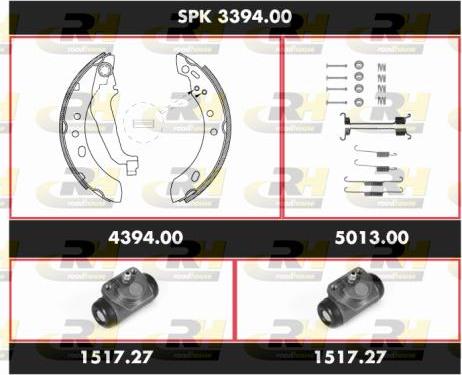 Roadhouse SPK 3394.00 - Комплект тормозных колодок, барабанные autospares.lv