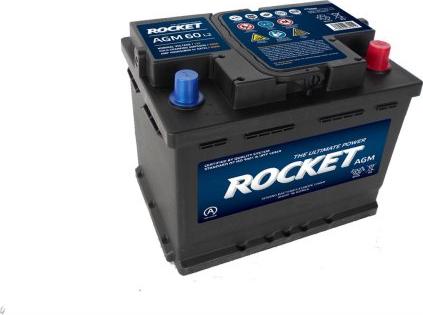 ROCKET BAT060AGM - Стартерная аккумуляторная батарея, АКБ autospares.lv