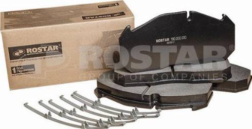 Rostar 180.000030 - Тормозные колодки, дисковые, комплект autospares.lv