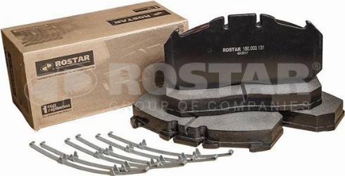 Rostar 180.000131 - Тормозные колодки, дисковые, комплект autospares.lv