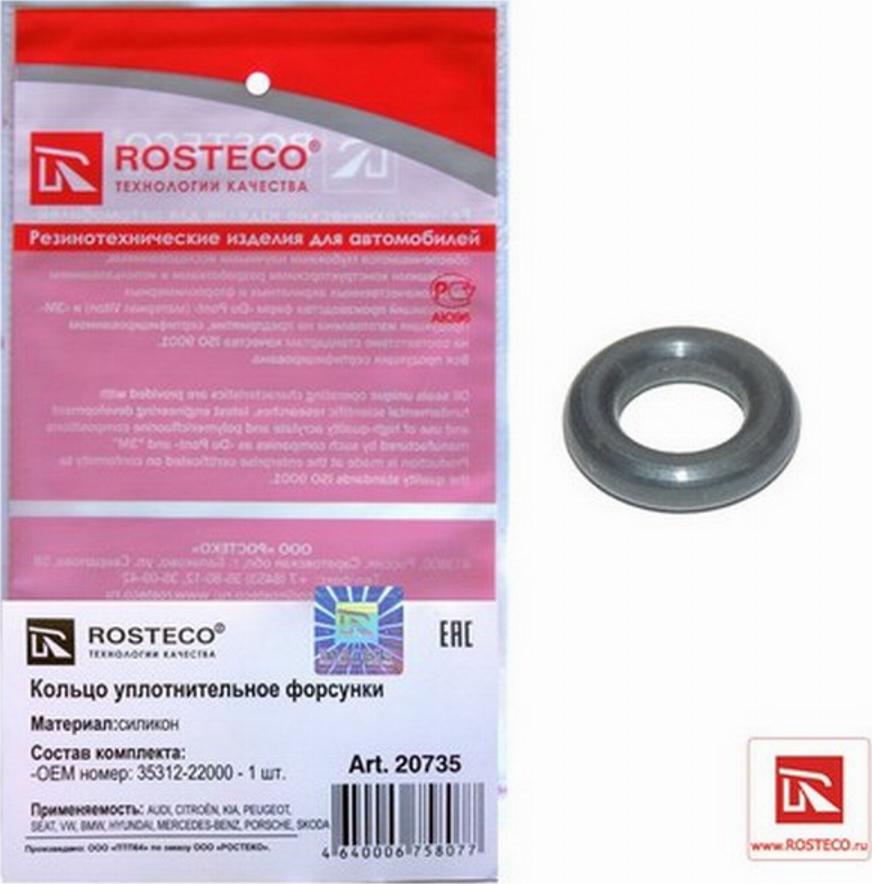 Rosteco 20735 - Уплотнительное кольцо, инжектор autospares.lv