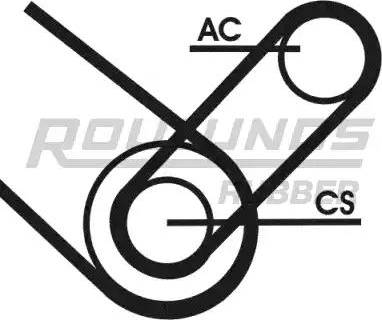 Roulunds Rubber 4K0874T1 - Поликлиновый ременный комплект autospares.lv