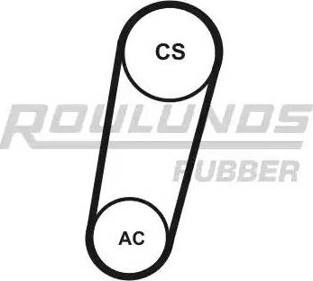 Roulunds Rubber 5K0705T1 - Поликлиновый ременный комплект autospares.lv