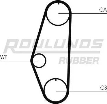 Roulunds Rubber RR1021 - Зубчатый ремень ГРМ autospares.lv