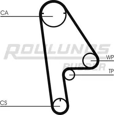 Roulunds Rubber RR1127 - Зубчатый ремень ГРМ autospares.lv