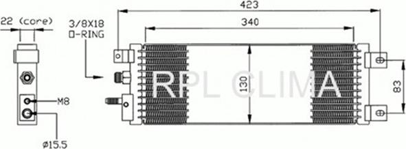 RPLQuality APCDCH0027 - Конденсатор кондиционера autospares.lv