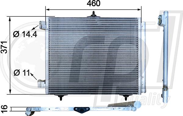 RPLQuality APCDCI5033 - Конденсатор кондиционера autospares.lv